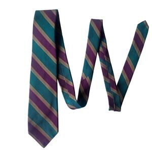 Robert Talbott Tie Best of Class Vintage 80's Repp Stripe England Silk Made USA